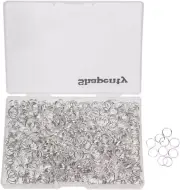 1000PCS Silver Plated Iron Open Jump Rings Connectors Bulk for DIY Craft Earring