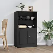 Highboard Black 60x35.5x103.5 cm Engineered Wood Dining Storage