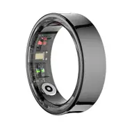 Smart Ring With Heart Rate Blood Oxygen Sleep Monitoring & Sports Modes Size 11 Black Activity Trackers