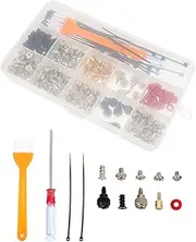 Uonlytech Desktop Computer Assembling Kit Screwdriver Screws Cable Ties Cleaning Brush Complete Computer Standoffs Kit for Easy Assembly and Maintenance