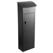 QualArc Parcel Drop Boxes Parcel Sentry Locking Mailbox Galvanized Steel Black