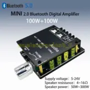 Mini TPA3116 2x100W Bluetooth 5.0 High power Amplifier Board Adjustable Button U