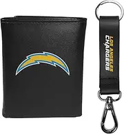 Siskiyou Sports Leather Tri-fold Wallet & Strap Key Chain
