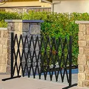 Garden gate, HNPP Metal Expandable Gate, 330cm Folding Garden Security Fence Gate, Industrial Portable Safety Barricade, Indoor Outdoor Baby Gate, Dog Barrier Gate, Pet Fence Adjustable Gate,Bollard.