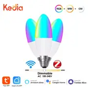 Kedia Tuya E14 Smart ZigBee WiFi Candle Light Bulb European Light Bulbs RGB LED