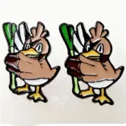 Pokmn Earrings Farfetch'd Anime Ear Studs Women Jewelry Kawaii Cartoon Figure