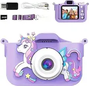 Kids Camera,Unicorn Toddler Camera and Video Camera, Christmas and Birthday Gifts Toy for Boys and Girls 3 to 13 Years Old