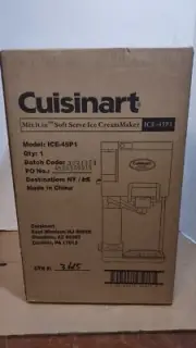 Cuisinart Mix it in Soft Serve Ice Cream Maker - ICE-45P1 1.5 Qt - Unopened