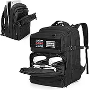 Tactical Game Backpack Compatible with PS5/PS4 Console, Travel Carrying Case Storage Bag for 15.6’’ Laptop, Portable Monitor, Controller, Headset and Other Gaming Accessories (Patent Design)