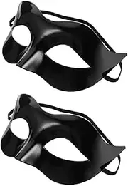 2PCS Masquerade Mask for Women & Men, Venetian Pretty Party Evening Prom Mardi Gras Mask, Costume Accessory