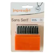 ImpressArt Basic Letter 3mm Lowercase Sans Serif Metal Stamp Set
