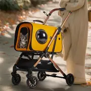 NEW! 3-in-1 Folding Dog/Cat Stroller with Detachable Carrier (Small/Medium Pets)