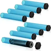 Lineshading 8 Pcs Playmat Tube Hexagon Prism Shaped Play Mat Tube Playmat Case Play Mat Clear Tubes with Caps, Easy in and Out Design, Store Your Card, Playmat Tube for Card Games, Transparent (Blue)