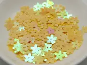 2000 Yellow AB 10mm Flowers Loose sequins Paillettes Sewing Wedding Craft