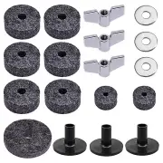 For Drum Set 18PCS Cymbal Accessories Felt Pad/Wing Nut/Cymbal Sleeve Base Kits