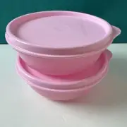Tupperware Modular Bowl 300ml Set of 2 Candy Floss Pink Mini Bowls