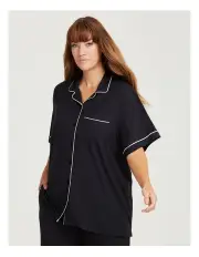 [Taking Shape] Modal Soft Touch Pyjama Top in Black