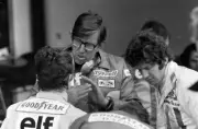 Ken Tyrrell chats with Patrick Depailler and Jody Scheckter 1974 Old Photo