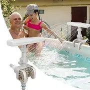 Pool Fountain Head Attachment, Adjustable Waterfall Pool Sprinkler with LED Shine Lights for Above and In-ground Pools, Outdoor Pool Accessories for Relaxation and Cooling