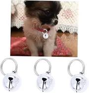 FONDOTIN 6pcs Pet Bells Pet Bell Ball Pet Door Bell Loud Pet Collar Bell Pet Bell Charm Small Pet Bell Silver