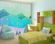 3D Mountain 352 Blockout Photo Curtain Printing Curtains Drapes Fabric Window AU