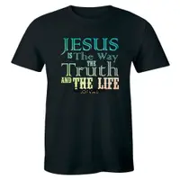 在飛比找蝦皮購物優惠-耶穌就是真相和生活方式宗教基督教 T 恤男士 T 恤