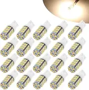 BOODLIED 10pcs Super Bright RV Trailer 921 194 T10 3014 42-SMD 12V Car Backup Reverse LED Bulbs Width LED Lights 3200K Warm White.