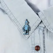 BENDER The Robot from FUTURAMA - METAL BADGE - FREE POST