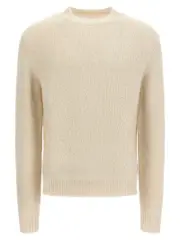 [Jil Sander] Jil Sander-Alpaca Wool Sweater Maglioni Bianco-Uomo 48IT