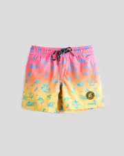 [Salty Life] Salty Life Toddlers' Mystify Elastic Waist Shorts in Pink/Orange/Yellow 0 Pink/Orange/Yellow