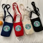 STARBUCKS <有貨> 星巴克帆布包單肩包斜挎包手機包水杯包