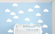 50Pcs Mini Clouds Wall Stickers Removable Vinyl Decal Kids Nursery Decor Art