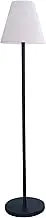 Lexi Lighting Outdoor LED Solar/DC Power Floor Lamp, IP44 Waterproof, H150cm, Battery Operated Standing Light, White PE Shade, Cordless Rechargeable Night Light for Patio Camping Restaurant Home