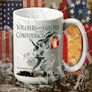 Soldiers and Sailors of the CSA Gettysburg 15-ounce Civil War themed coffee mug