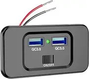 12V USB Port RV Charger – Wall Mounted USB Hub, High Output, Car Socket Adapter | Reliable -Device Charging, Weather Resistant Construction Portable Source Perfect for Motorhomes Camp