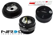 NRG Steering Wheel Short Hub 160 / Black 2.0 Quick Release CF Ring / Lock Matt (for: Mazda)