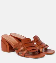 [Zimmermann] Zimmermann Goldie 65 leather mules AU 8 brown