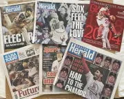 ⚾️HUGE Boston Red Sox Newspaper Lot Herald Globe World Series NEW UNREAD ⚾️