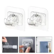 2 Pcs Ceiling Curtain Rod Brackets Towel Rod Brackets Drapery Pole Wall Hooks