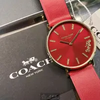 在飛比找momo購物網優惠-【COACH】COACH手錶型號CH00116(大紅色錶面玫