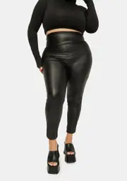 Plus Always Fearless Vegan Leather Leggings