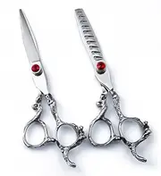 Professional Hair Cutting Shears, Japan Steel 440C 6.0 Inch Dragon Handle Scissors Hair Cutting Scissor Barber Shears Tools Salon Haircut