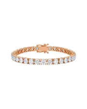 Forever Creations 14K Rose Gold 10.00 ct. tw. Lab Grown Diamond Tennis Bracelet