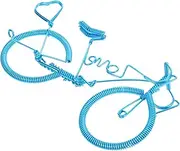Generic Love Bike Vehicle Handlebar Sat Exerciser Pedals Bead Ornament Cyclists Motorcycle Exercise Foldable Brake Levers Vintage Bicycle Figurine Cycling Mini Accessories Alloy Blue