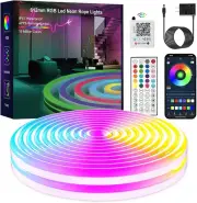 Neon Strip Lights,20FT RGB LED Strip Lights,with Remote Control/APP...