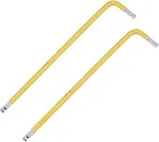 2Pcs 4mm Ball End Hex Key Wrench, L Shaped Long Arm Ball Point Hexagon Keys Allen Key for Household DIY, Professional Machine Repairing