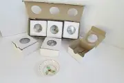 Andrea by Sadek set of 6 holly reticulated trinket dishes Round decor-new