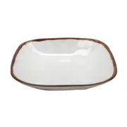 G.E.T. SB-48-RM Rustic Mill Cream Melamine 1.5 qt. Square Irregular Bowl