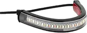 LED Indicator Blinkers Amber Lamp Accessories 12V LED Turn Signal Light & DRL Amber White Moto Flasher Ring Fork Strip Flashing blinker(Black)
