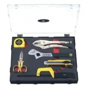 Force K50627 6pc Utility Tool Set: Shifter Locking Pliers Scissors Knife Tape